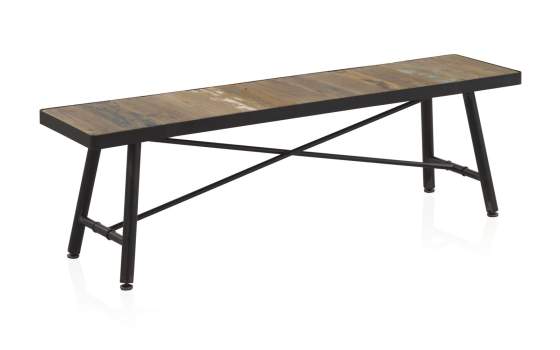 Banco Bodega Estilo Industrial Madera Forja Serie Ablitt