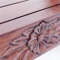 Banco Colonial Estilo Romano Madera Nogal Serie Yuyu