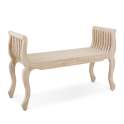 Banco Colonial Estilo Romano Madera Patinada Blanca Yuyu