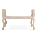 Banco Colonial Estilo Romano Madera Patinada Blanca Yuyu