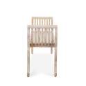 Banco Colonial Estilo Romano Madera Patinada Blanca Yuyu