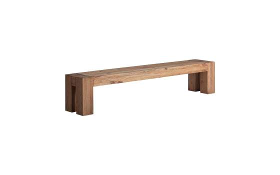 Banco de 220 cm Madera de Pino Rustica Serie Truel
