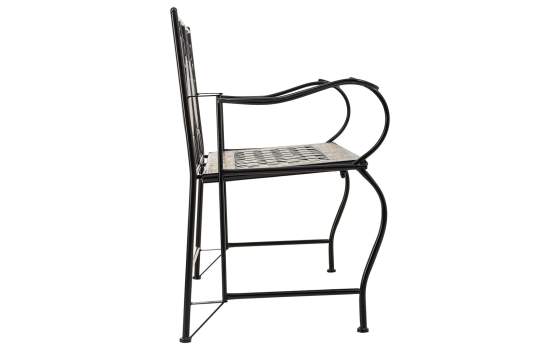 Banco De Forja Negro y Ceramica de Colores  Serie Aremt