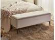 Banco Descalzadora Baul Terciopelo Beige Serie Amont