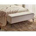 Banco Descalzadora Baul Terciopelo Beige Serie Amont
