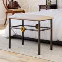 Banco Descalzadora Pie de Cama Forja y Acero Serie Arak