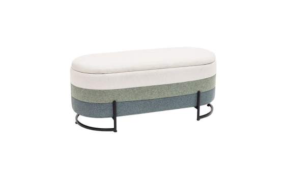 Banco Descalzadora Tapizada 3 Colores Patas Metal Serie Allison