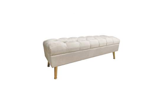 Banco Descalzadora Tapizado Beige Serie Aneret