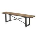 Banco Estilo Industrial Tablas Recicladas y Acero Natens