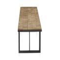 Banco Estilo Industrial Tablas Recicladas y Acero Natens