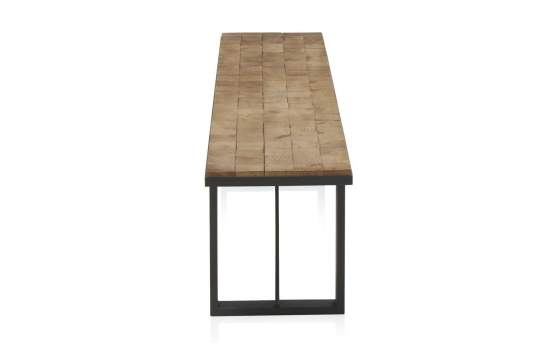 Banco Estilo Industrial Tablas Recicladas y Acero Natens