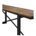 Banco Estilo Industrial Tablas Recicladas y Acero Natens