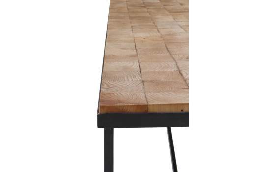 Banco Estilo Industrial Tablas Recicladas y Acero Natens