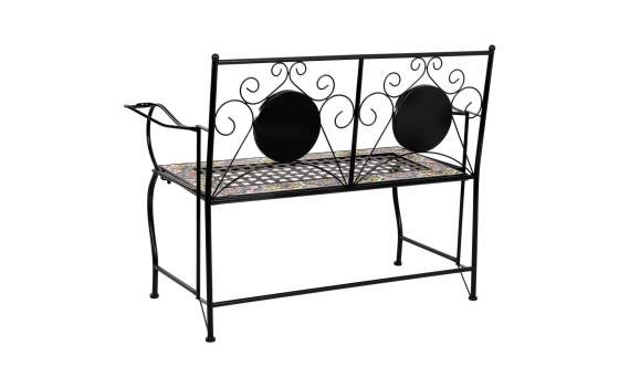 Banco Forja Negro Plegable y Ceramica Actual Serie Aremt