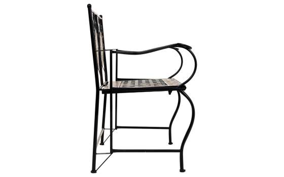 Banco Forja Negro Plegable y Ceramica Actual Serie Aremt