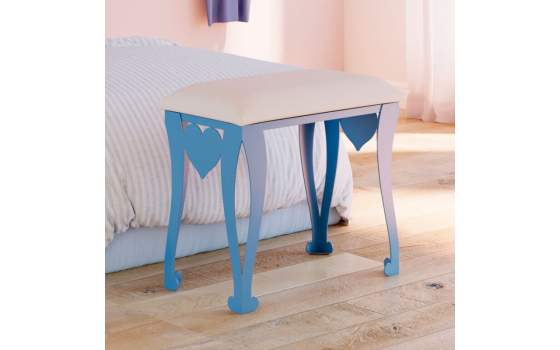 Banco Juvenil Descalzadora Pie de Cama Forja y Acero Cuore