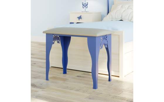 Banco Juvenil  Pie de Cama Mariposas Acero Serie Mark