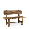 Banco Mediano Rustico Madera de Teca Serie Aiclado