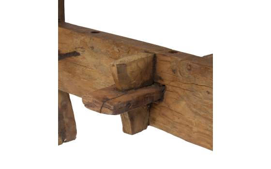 Banco Mediano Rustico Madera de Teca Serie Aiclado