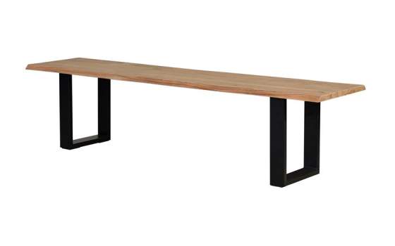 Banco Mesa Estilo Industrial Madera Acacia y Metal Serie Achert