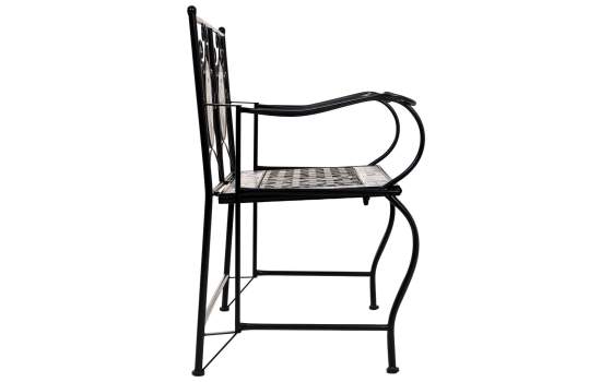 Banco Mosaico Clasico y Estructura de Forja Serie Aremt