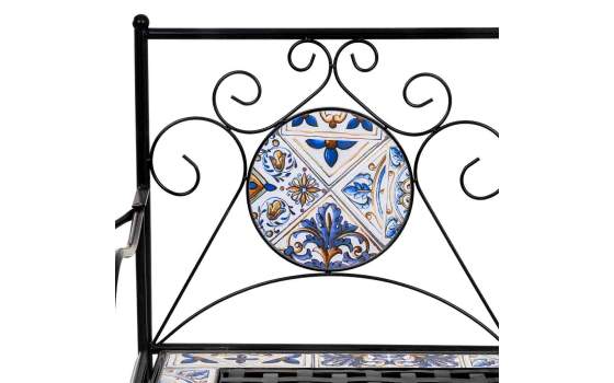 Banco Mosaico Clasico y Estructura de Forja Serie Aremt