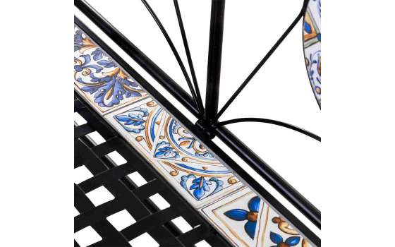 Banco Mosaico Clasico y Estructura de Forja Serie Aremt