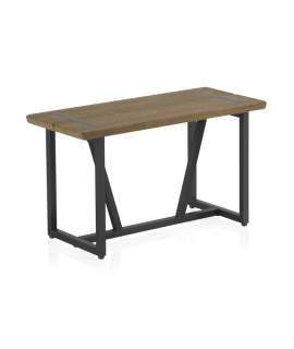 Banco Pequeño Estilo Industrial Madera y Acero Ausquer