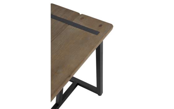 Banco Pequeño Estilo Industrial Madera y Acero Ausquer