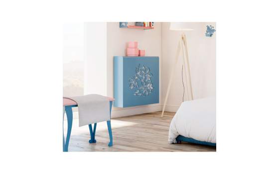 Banco Pie de Cama Moder Forja Tapizado Crudo Fantasia