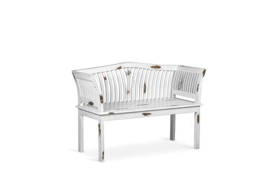 Banco Recibidor 2 Plazas Blanco Decape Serie Kartini