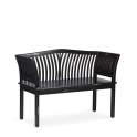 Banco Recibidor 2 Plazas Negro Decape Serie Kartini