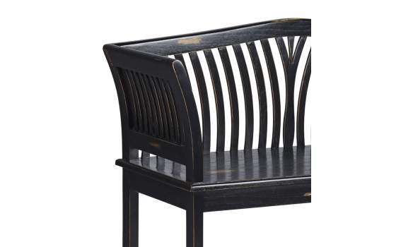 Banco Recibidor 2 Plazas Negro Decape Serie Kartini