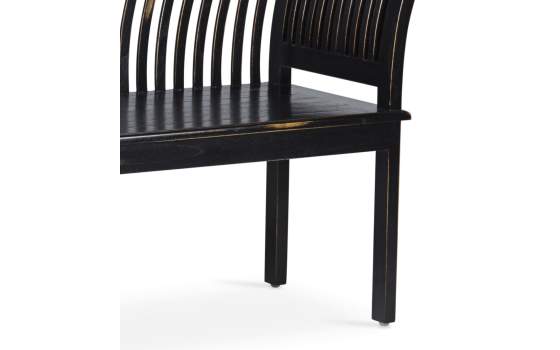Banco Recibidor 2 Plazas Negro Decape Serie Kartini