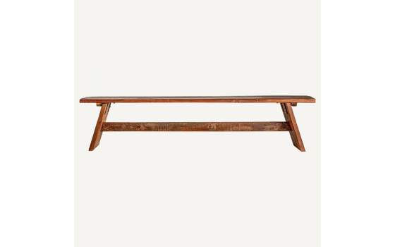 Banco Rustico Grande Madera Reciclada de Mango Serie Abadai