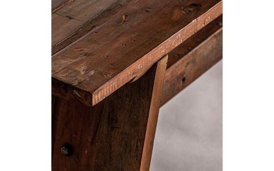 Banco Rustico Grande Madera Reciclada de Mango Serie Abadai