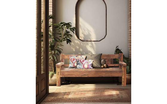 Banco Rustico Madera de Teca Serie Aiclado