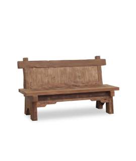 Banco Rustico Madera Teca Reciclada - Serie Aiclado