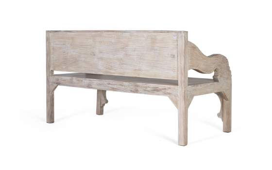 Banco Rustico Tallado Oriental Madera Maciza Decolorada Albeg Banco Rustico Tallado Oriental Madera Maciza Decolorada Albeg