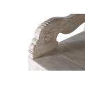 Banco Rustico Tallado Oriental Madera Maciza Decolorada Albeg Banco Rustico Tallado Oriental Madera Maciza Decolorada Albeg