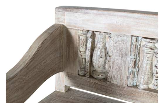 Banco Rustico Tallado Oriental Madera Maciza Decolorada Albeg Banco Rustico Tallado Oriental Madera Maciza Decolorada Albeg