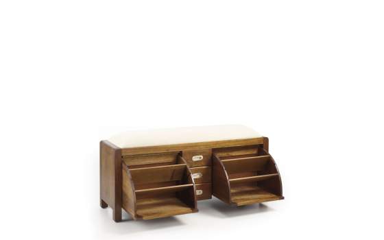 Banco Zapatero Colonial Flash 2 Puertas 3 Cajones