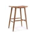 Banqueta Bar Diseño Madera Natural Teca Serie Tokio