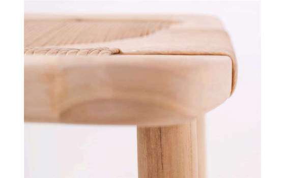 Banqueta Bar Diseño Madera Natural Teca Serie Tokio