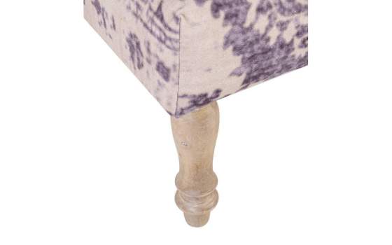 Banqueta Cuadrada Tapizada azul Crema Serie Derial