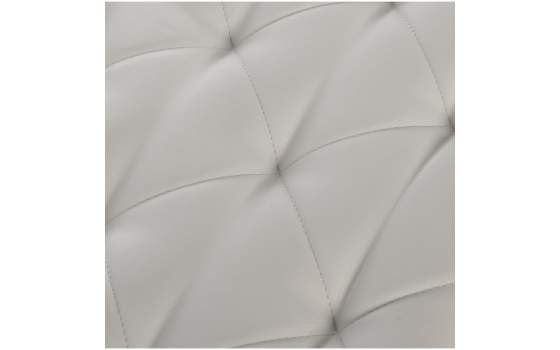 Banqueta Descalzadora Moderna Acero Tapizado Blanco Altasser