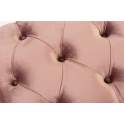 Banqueta Descalzadora Tapizada Terciopelo Rosa Serie Aneter