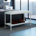 Banqueta Forja Pie de Cama con Zapatero Serie Dayra