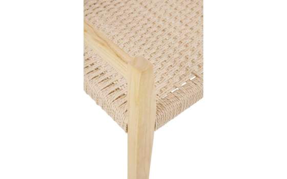 Banqueta Madera Fresno Natural Asiento Cuerda - Serie Alcegui