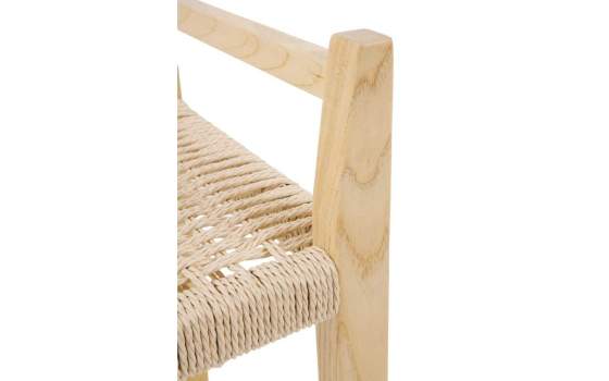 Banqueta Madera Fresno Natural Asiento Cuerda - Serie Alcegui